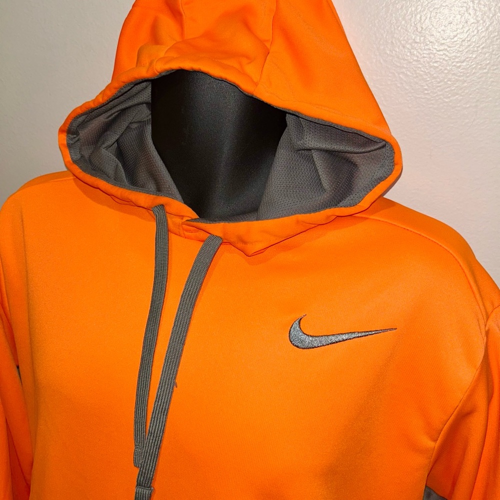 Nike Orange And Gray Pullover Performance Hoodie … - image 2